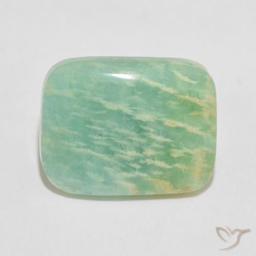 11.86ct Natural Verde Multicolor Amazonita, Almofada, Opaco