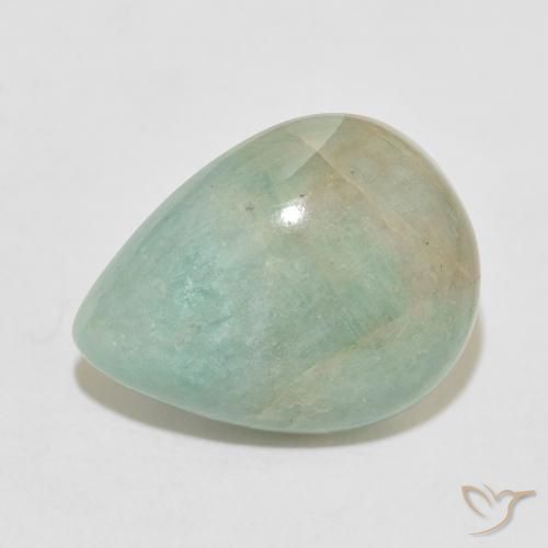 10.53ct Natural Azul claro verde Amazonita, Formato de pêra, Opaco
