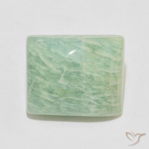 12.56ct Natural Verde Musgo Amazonita, baguete, Opaco