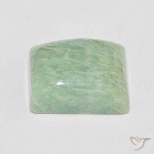 Amazonita Verde Musgo Natural 12.56ct, baguete, Opaco