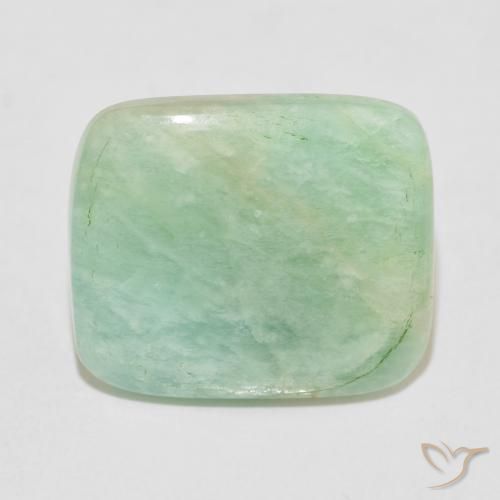 15.17ct Natural Verde acinzentado Amazonita, Almofada, Opaco
