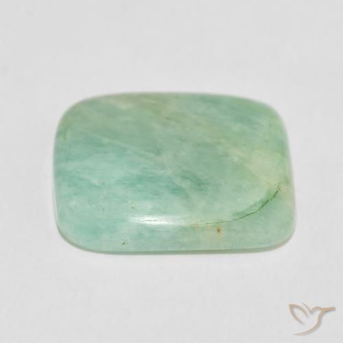 Amazonita Verde acinzentado Natural 15.17ct, Almofada, Opaco