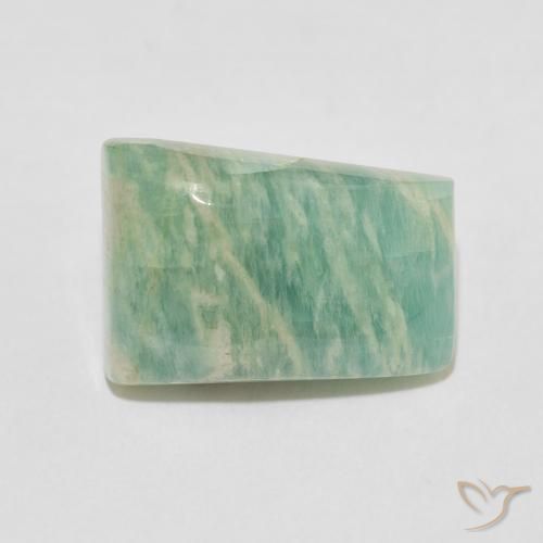 11.71ct Natural Verde Musgo Brilhante Amazonita, Chique, Opaco