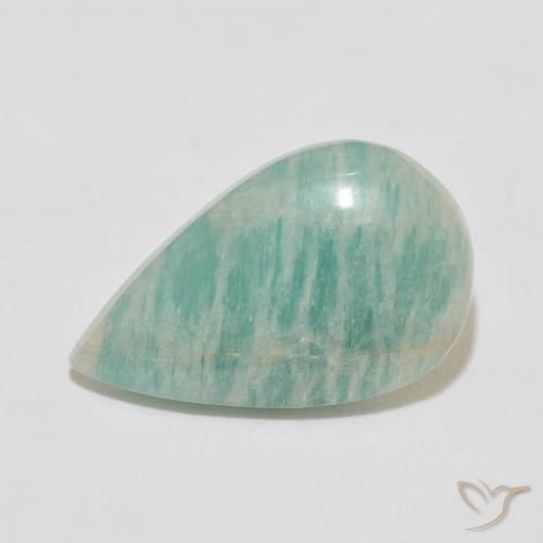 9.63ct Natural Azul claro verde Amazonita, Formato de pêra, Opaco
