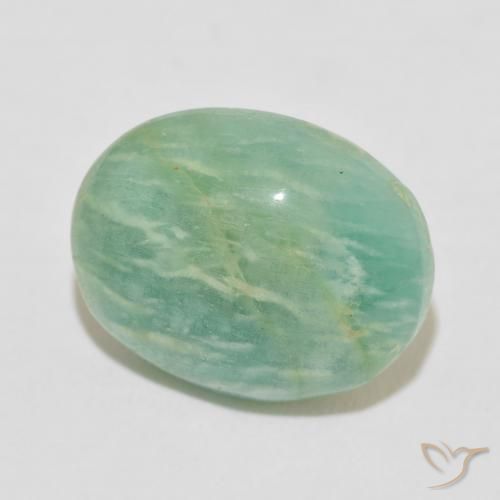 Amazonita Verde Mar Claro Natural 16.47ct, oval, Opaco
