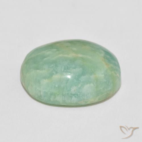 Amazonita Verde Mar Claro Natural 16.47ct, oval, Opaco