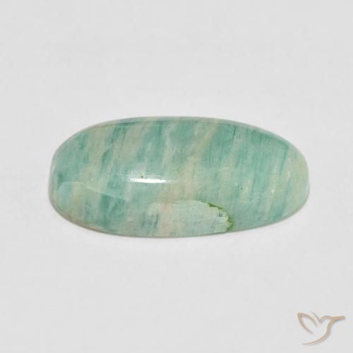 Amazonita Verde Mar Claro Natural 7.77ct, oval, Opaco