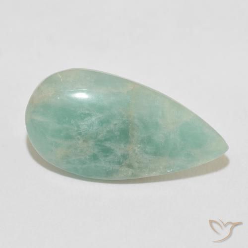 Amazonita Luz verde Natural 11.83ct, Formato de pêra, Opaco