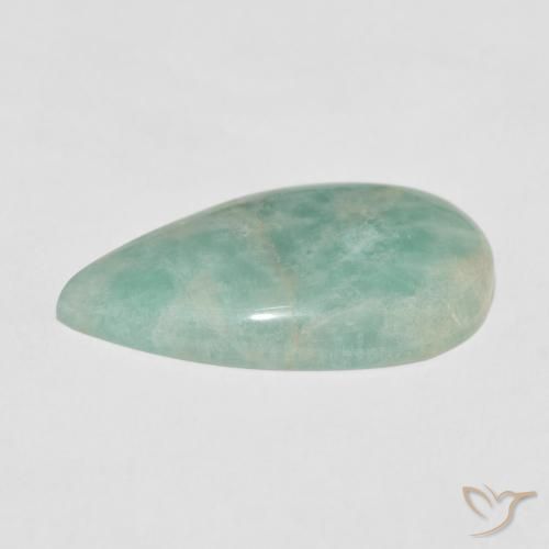 Amazonita Luz verde Natural 11.83ct, Formato de pêra, Opaco