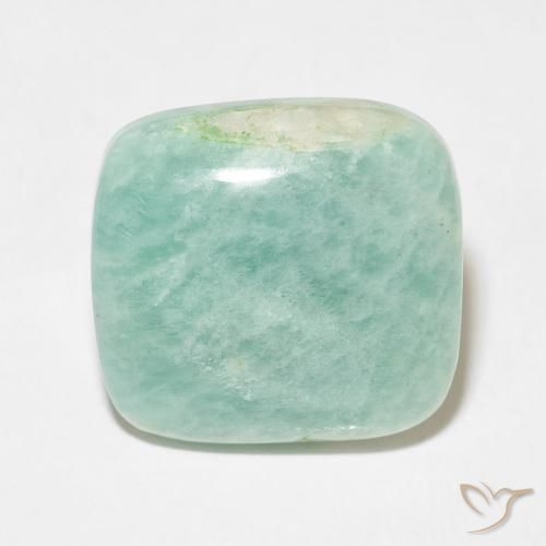 17.43ct Natural Azul claro verde Amazonita, Almofada, Opaco