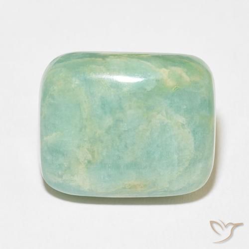 22.58ct Natural Verde médio Amazonita, Almofada, Opaco