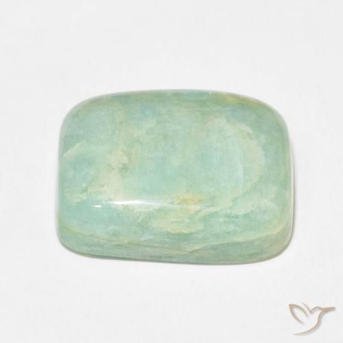 Amazonita Verde médio Natural 22.58ct, Almofada, Opaco