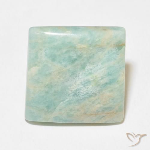 18.64ct Natural Verde musgo claro Amazonita, Quadrado, Opaco