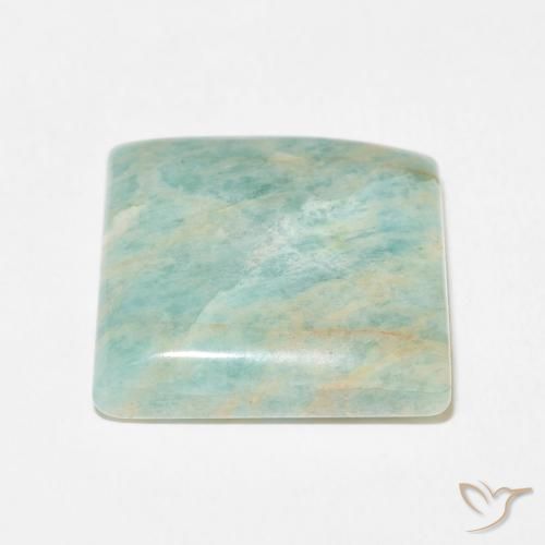Amazonita Verde musgo claro Natural 18.64ct, Quadrado, Opaco