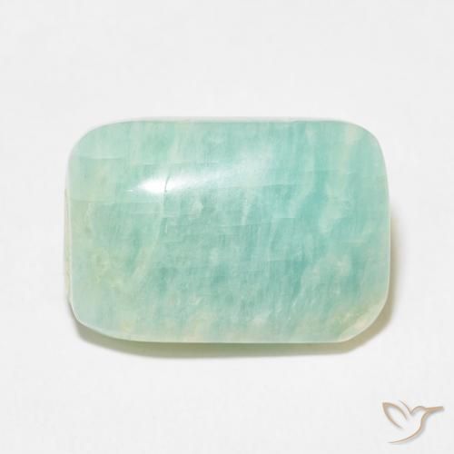 19.65ct Natural Verde pálido Amazonita, Almofada, Opaco