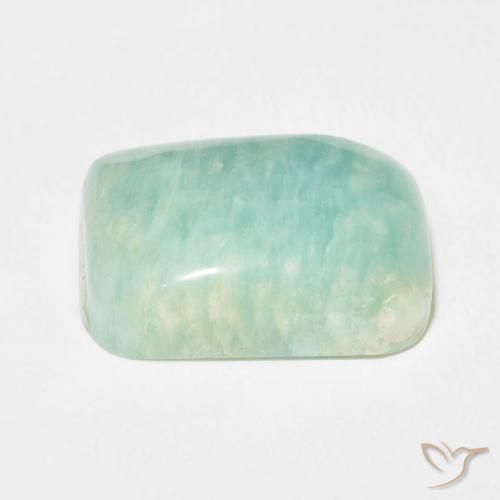 Amazonita Verde pálido Natural 19.65ct, Almofada, Opaco