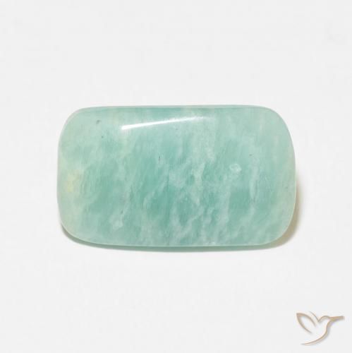 6.20ct Natural Verde pálido Amazonita, Almofada, Opaco