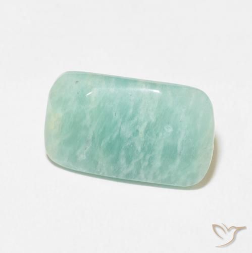 Amazonita Verde pálido Natural 6.20ct, Almofada, Opaco