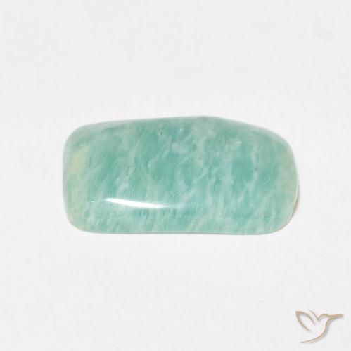 Amazonita Verde pálido Natural 6.20ct, Almofada, Opaco