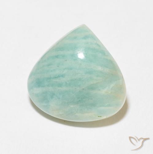 Amazonita Verde Mar Claro Natural 11.81ct, Formato de pêra, Opaco