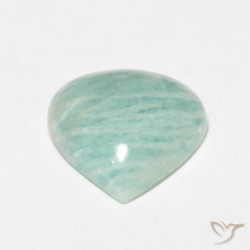 Amazonita Verde Mar Claro Natural 11.81ct, Formato de pêra, Opaco
