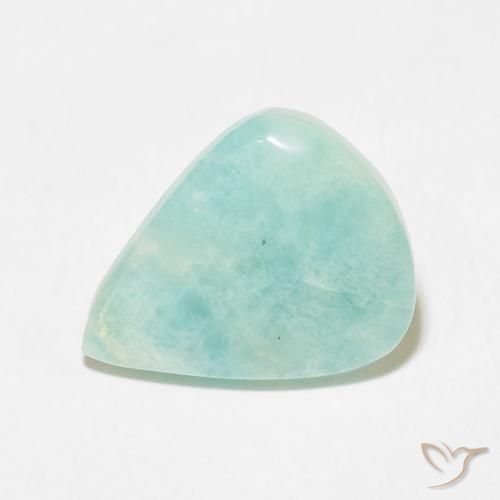 6.01ct Natural Luz verde Amazonita, Formato de pêra, Opaco