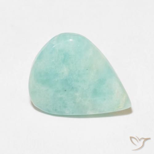Amazonita Luz verde Natural 6.01ct, Formato de pêra, Opaco