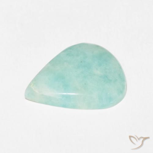 Amazonita Luz verde Natural 6.01ct, Formato de pêra, Opaco