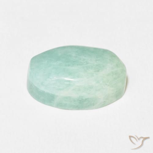 Amazonita Azul claro verde Natural 9.01ct, oval, Opaco