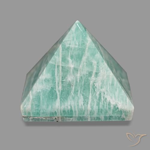 Amazonita Verde Mar Claro Natural 82.68ct, Quadrado, Opaco
