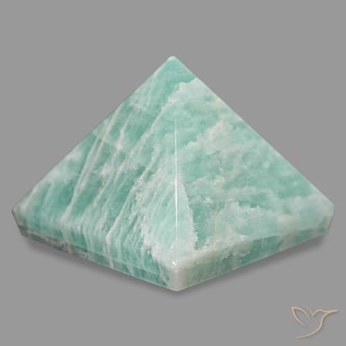 Amazonita Verde Mar Claro Natural 82.68ct, Quadrado, Opaco
