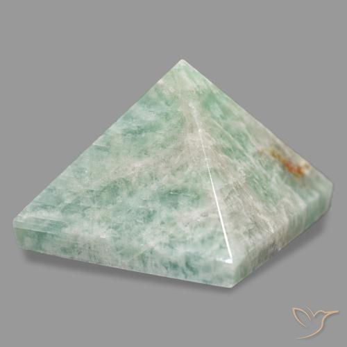 Amazonita Verde pálido Natural 86.77ct, Quadrado, Opaco