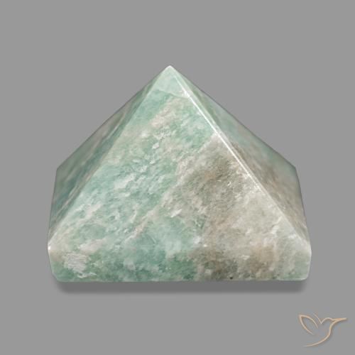 67.40ct Verde Cinzento Musgo Amazonita, Quadrado, Opaco