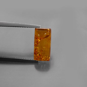 Âmbar laranja natural 1,32ct, transparente, transparente/translúcido