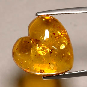 Âmbar laranja natural 5,82ct, transparente, transparente/translúcido