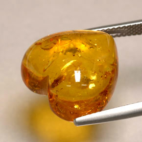 Âmbar laranja natural 5,82ct, transparente, transparente/translúcido