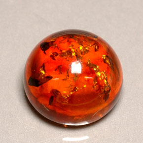 Âmbar laranja natural 6,16ct, transparente, transparente/translúcido