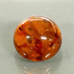 Âmbar laranja natural 6,06ct, transparente, transparente/translúcido