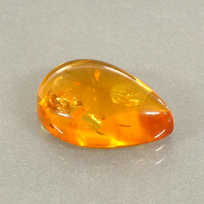 Âmbar laranja natural 2,21ct, transparente, transparente/translúcido