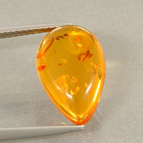 Âmbar laranja natural 2,21ct, transparente, transparente/translúcido