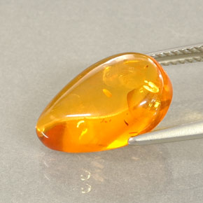 Âmbar laranja natural 2,21ct, transparente, transparente/translúcido