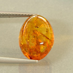 Âmbar laranja natural 2,29ct, transparente, transparente/translúcido