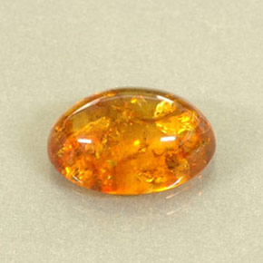 Âmbar laranja natural 2,29ct, transparente, transparente/translúcido