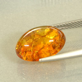 Âmbar laranja natural 2,29ct, transparente, transparente/translúcido