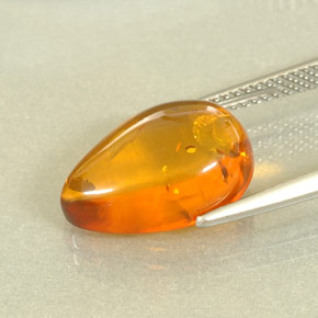 Âmbar laranja natural 2,56ct, transparente, transparente/translúcido
