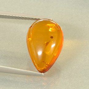 Âmbar laranja natural 2,56ct, transparente, transparente/translúcido