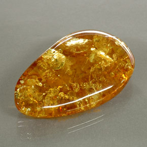 Âmbar laranja natural 30,46ct, transparente, transparente/translúcido