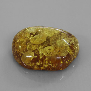 Âmbar laranja natural 25,63ct, transparente, transparente/translúcido