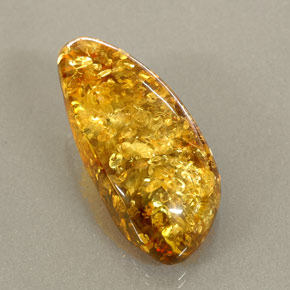 Âmbar laranja natural 20,89ct, transparente, transparente/translúcido