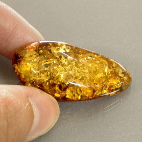 Âmbar laranja natural 20,89ct, transparente, transparente/translúcido